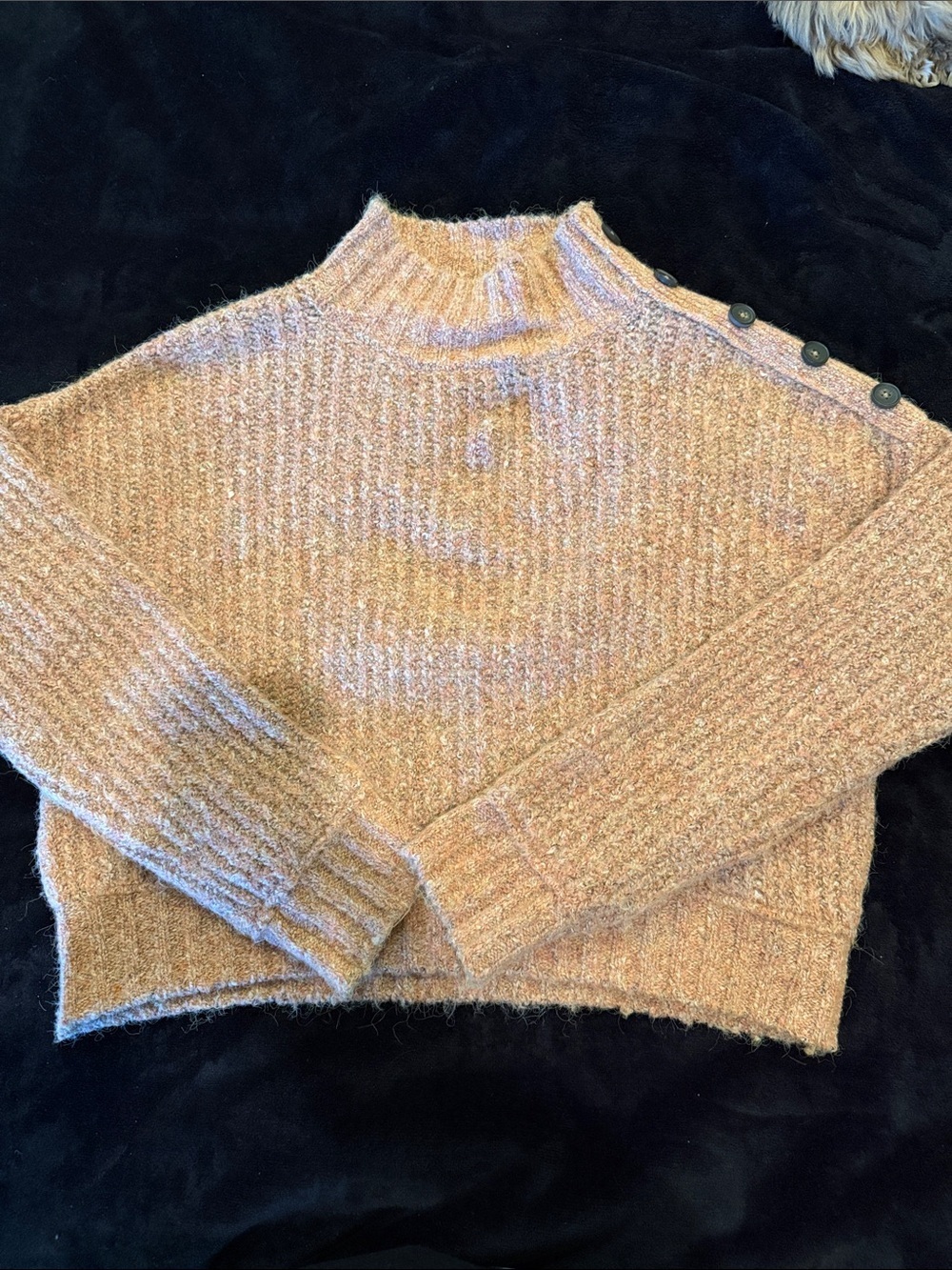 Jessica Simpson Cozy Mock Turtleneck Sweater in Light Apricot